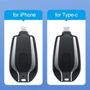 Mini Power Bank Key Ring 1500mAh Type-C Portable Keychain Charger External Spare Battery Pack for Iphone Xiaomi HUAWEI Powerbank