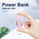 Mini Power Bank Key Ring 1500mAh Type-C Portable Keychain Charger External Spare Battery Pack for Iphone Xiaomi HUAWEI Powerbank