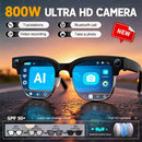 2026New AI Smart Glasses 120+Language Translation 800W Pixel Camera Video Music Player Call Business 8K Color Change Glasses Men