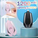 Mini Power Bank Key Ring 1500mAh Type-C Portable Keychain Charger External Spare Battery Pack for Iphone Xiaomi HUAWEI Powerbank